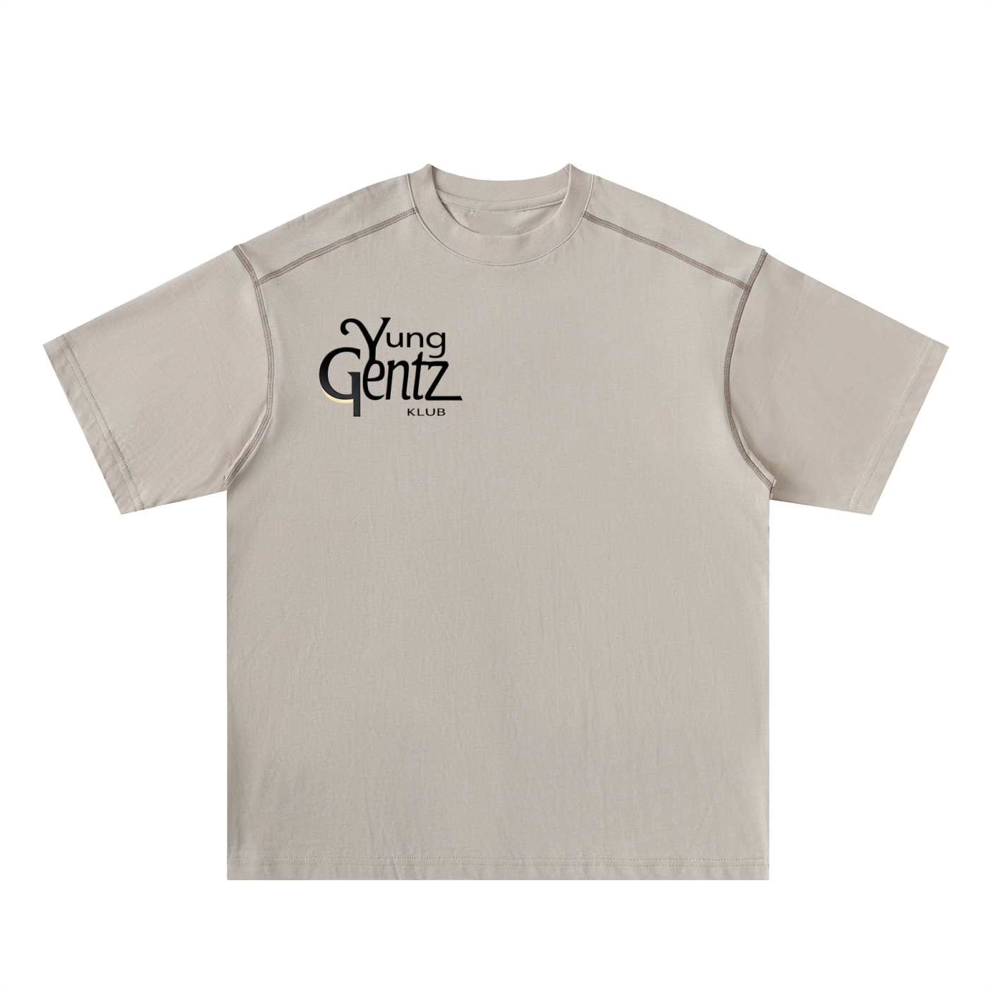 Oversized Contrast-Stitched Cotton Tee