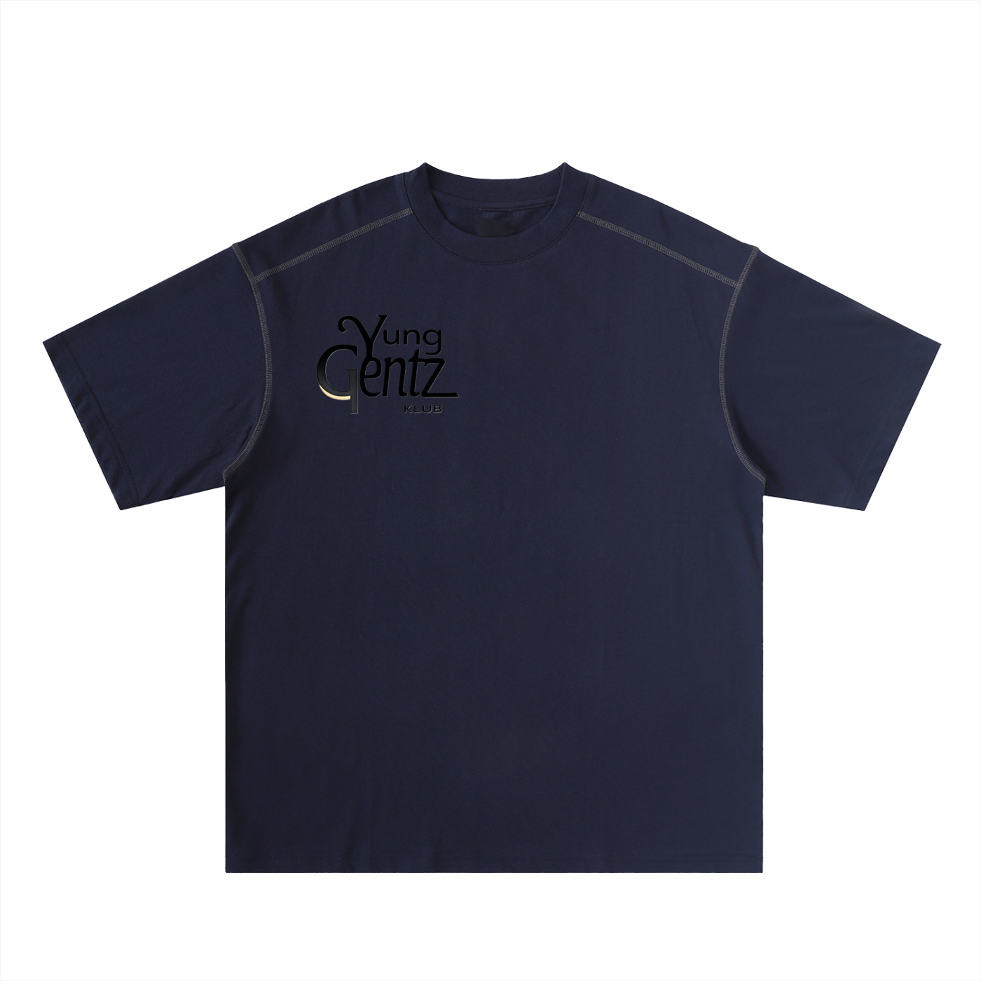 Oversized Contrast-Stitched Cotton Tee