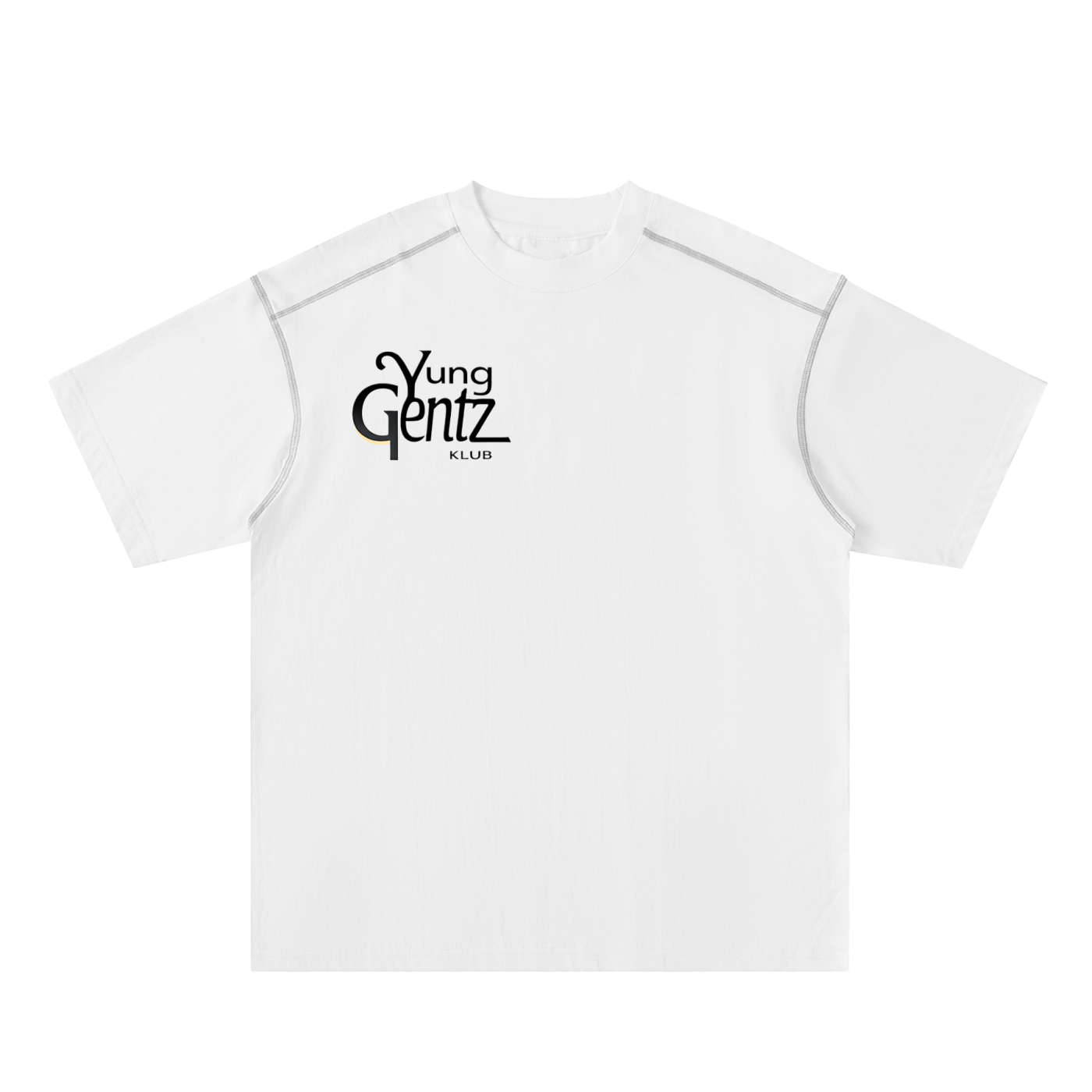 Oversized Contrast-Stitched Cotton Tee